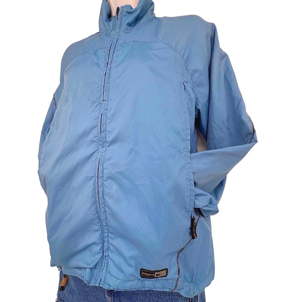 REI Lightweight Windbreaker Jacket Full Zip Pockets Women S/M Running Athletic‎